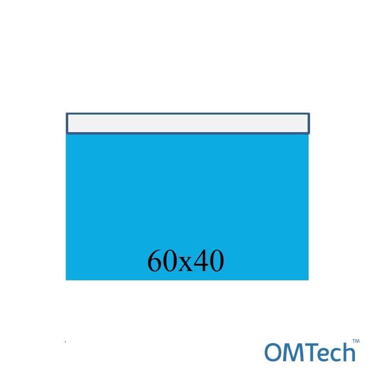 Пелюшка поглинаюча OMTech™ 60см х 40см з адгезивним краєм по довгій стороні (поглинання 600 мл) (целюлоза + абсорбент), стерильна